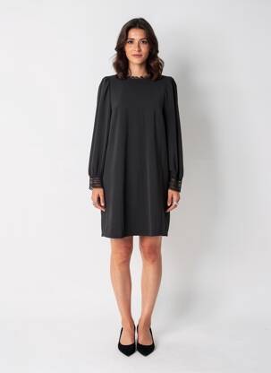 Rochie scurtă mâneci lungi mâneci lungi negru LA PETITE ETOILE femeie