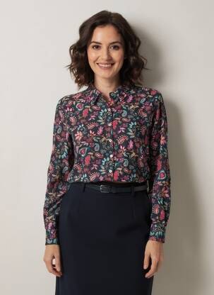 Cămașă croială cambrată mâneci lungi negru ESPRIT DE LA MER femeie