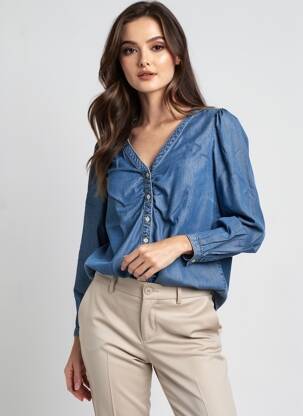 Cămașă croială cambrată mâneci lungi albastru LEVI'S femeie