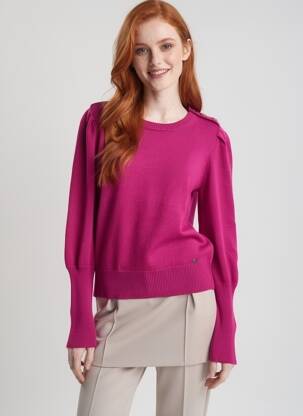 Pulover elasticitate mâneci lungi violet LA PETITE ETOILE femeie