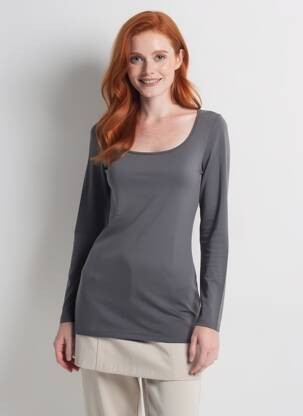 Tricou mâneci lungi mâneci lungi gri VERO MODA femeie