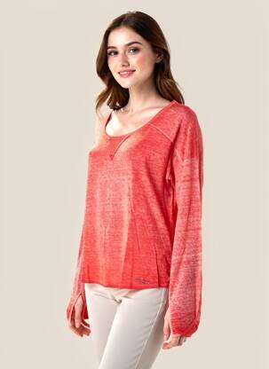 Tricou mâneci lungi mâneci lungi roșu PEPE JEANS femeie