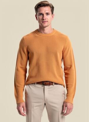 Pulover guler rotund mâneci lungi galben PEPE JEANS bărbat