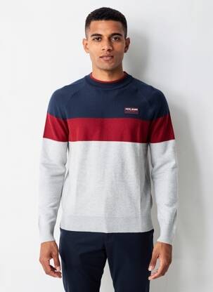 Pulover guler rotund mâneci lungi albastru PEPE JEANS bărbat