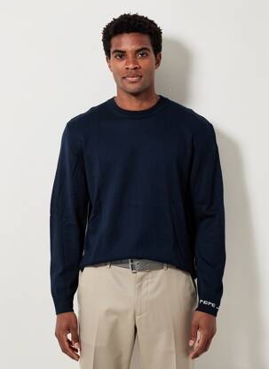 Pulover guler rotund mâneci lungi albastru PEPE JEANS bărbat
