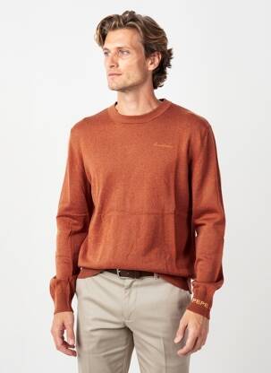 Pulover guler rotund mâneci lungi maro PEPE JEANS bărbat