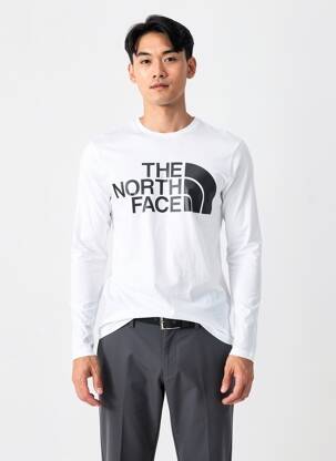 Tricou croială cambrată mâneci lungi alb THE NORTH FACE bărbat