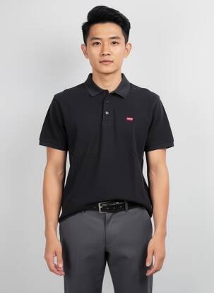 Polo croială dreaptă mâneci scurte negru LEVI'S bărbat