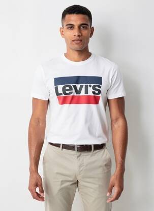 Tricou croială cambrată mâneci scurte alb LEVI'S bărbat