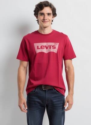 Tricou croială dreaptă mâneci scurte roșu LEVI'S bărbat