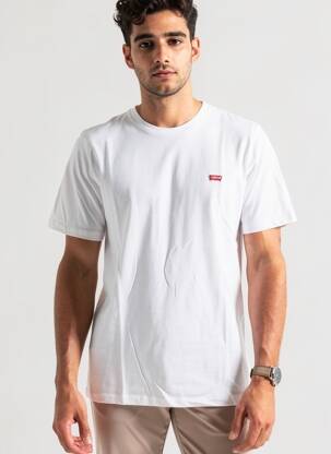 Tricou croială dreaptă mâneci scurte alb LEVI'S bărbat