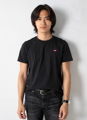 Tricou croială dreaptă mâneci scurte negru LEVI'S bărbat