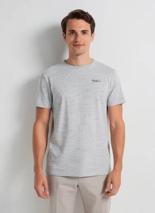 Tricou croială dreaptă mâneci scurte gri PEPE JEANS bărbat