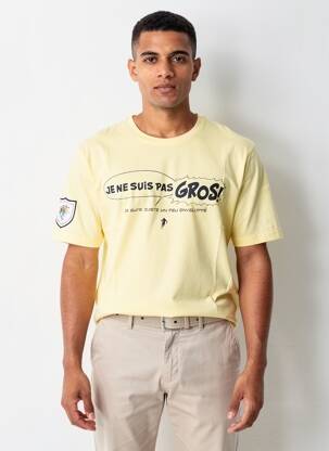 Tricou croială dreaptă mâneci scurte galben RUCKFIELD bărbat