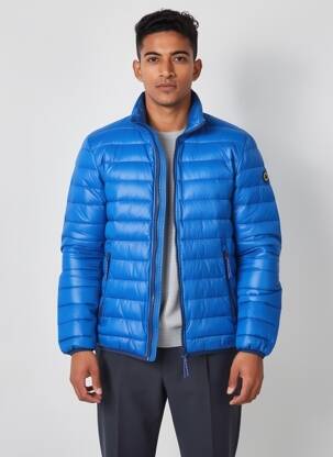 Geacă matlasată mâneci lungi cu glugă albastru PEPE JEANS bărbat