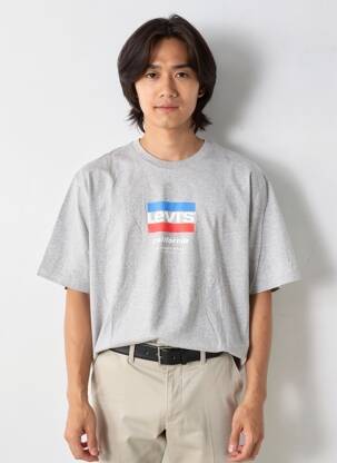 Tricou elasticitate mâneci scurte gri LEVI'S bărbat