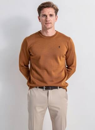 Pulover elasticitate mâneci lungi maro RUCKFIELD bărbat