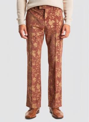 Pantalon drept țesătură catifea mărime normală maro PIERRE TALAMON bărbat