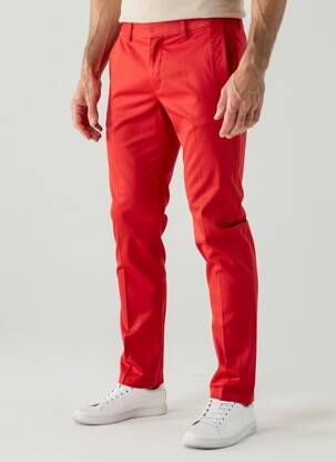 Pantalon slim țesătură poplin mărime normală roșu PIERRE TALAMON bărbat