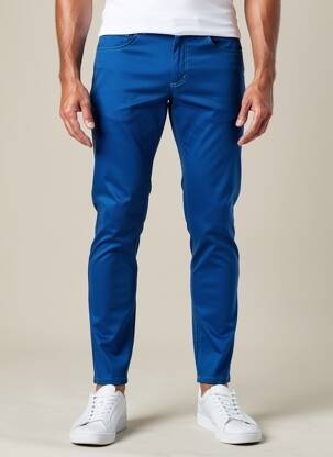 Pantalon slim elasticitate mărime normală albastru PIERRE TALAMON bărbat