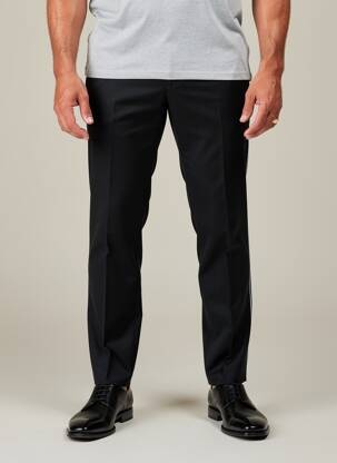 Pantalon slim țesătură poplin mărime normală negru PIERRE TALAMON bărbat