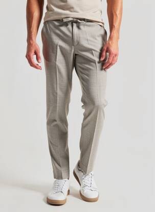 Pantalon slim țesătură melanj talie înaltă maro PIERRE TALAMON bărbat