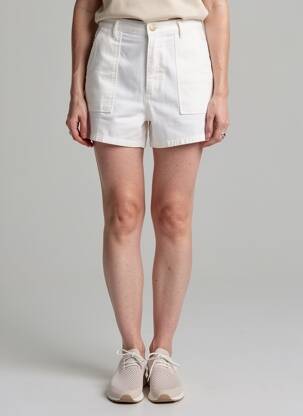 Șort țesătură denim mărime normală alb LA PETITE ETOILE femeie