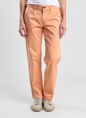 Pantalon chino țesătură poplin mărime normală portocalie MUSE femeie