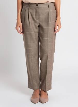 Pantalon drept talie înaltă talie înaltă maro MOLLY BRACKEN femeie