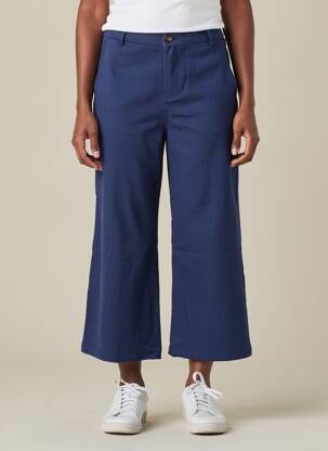 Pantalon 7/8 talie elastică mărime normală albastru GRACE & MILA femeie