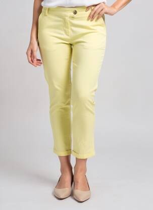 Pantalon 7/8 talie cu cleme mărime normală galben LPB LES PETITES BOMBES  femeie