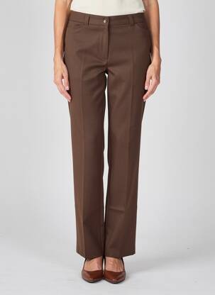 Pantalon drept elasticitate mărime normală maro GARDEUR femeie