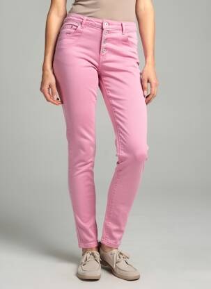 Pantalon slim elasticitate mărime normală roz PLACE DU JOUR femeie