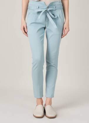 Pantalon slim talie elastică mărime normală albastru R.DISPLAY femeie