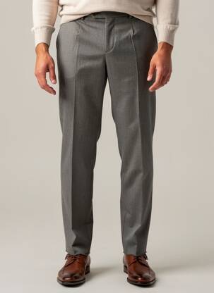 Pantalon slim țesătură melanj mărime normală gri KAMAO bărbat