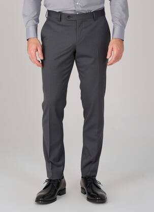 Pantalon slim țesătură melanj mărime normală gri SIROCCO bărbat