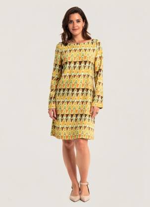 Rochie scurtă mâneci lungi mâneci lungi galben MALIPARMI femeie