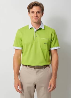 Polo elasticitate mâneci scurte verde DARIO BELTRAN bărbat