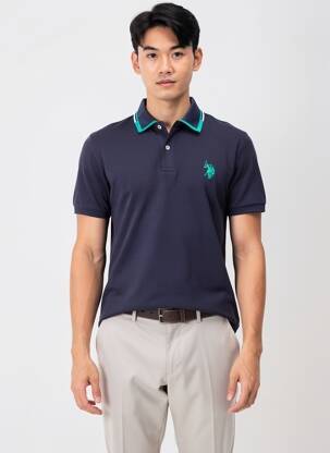 Polo serigrafie mâneci scurte albastru U.S. POLO ASSN bărbat