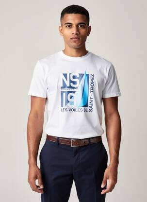 Tricou elasticitate mâneci scurte alb NORTH SAILS bărbat