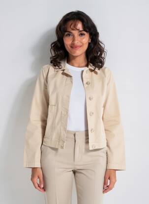 Jachete casual buzunare bej SIGNE NATURE femeie