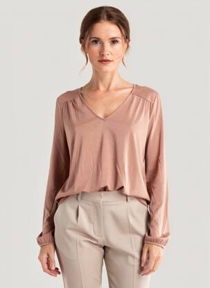 Tricou mâneci lungi mâneci lungi maro YERSE femeie