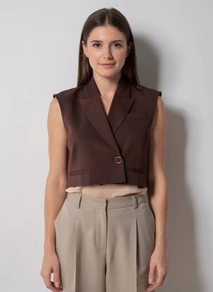 Jachete casual guler tip costum maro IMPERIAL femeie