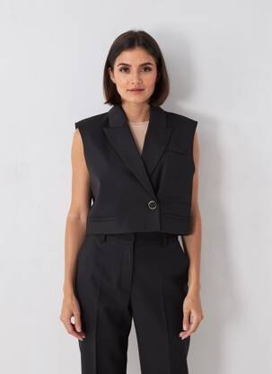Jachete casual guler tip costum negru IMPERIAL femeie