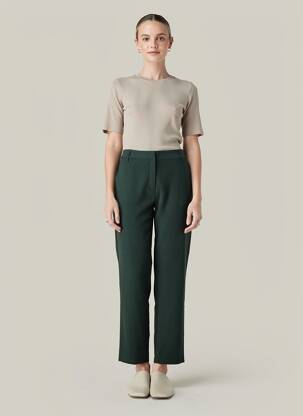 Pantalon drept elasticitate mărime normală verde LOLA ESPELETA femeie