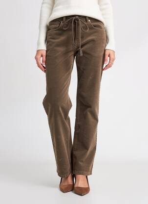 Pantalon drept elasticitate mărime normală verde PARA MI femeie