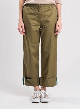 Pantalon 7/8 țesătură poplin mărime normală verde LOLA CASADEMUNT femeie