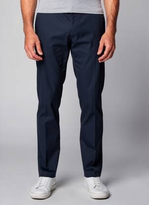Pantalon chino țesătură poplin mărime normală albastru PIONEER bărbat
