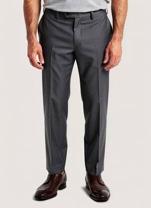 Pantalon slim țesătură melanj mărime normală gri LUCAN bărbat