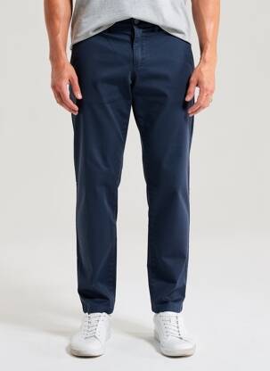 Pantalon chino țesătură poplin mărime normală albastru LCDN bărbat